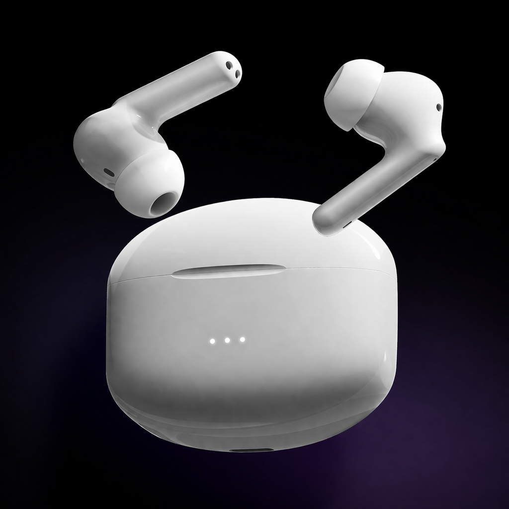 Airtune Wireless Bluetooth Surround Sound Earphones with charging case
